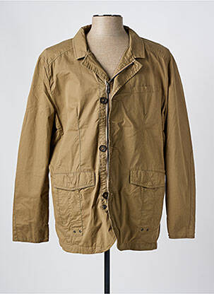 Veste casual fermeture boutonnée sur le devant marron REVER MILE homme