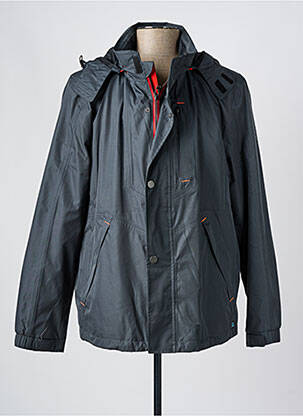 Coupe-vent manches longues a capuche gris JUPITER homme