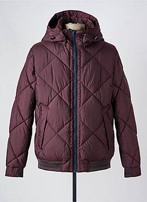 Doudoune poches a capuche violet S4 JACKETS homme