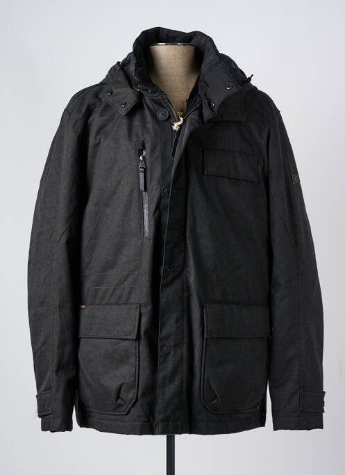 Manteau court col col montant a capuche noir CAMEL ACTIVE homme