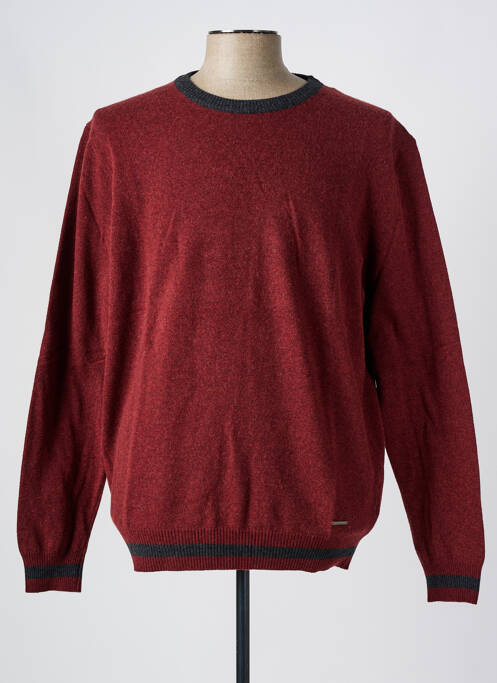 Pull col rond manches longues rouge BUGATTI homme