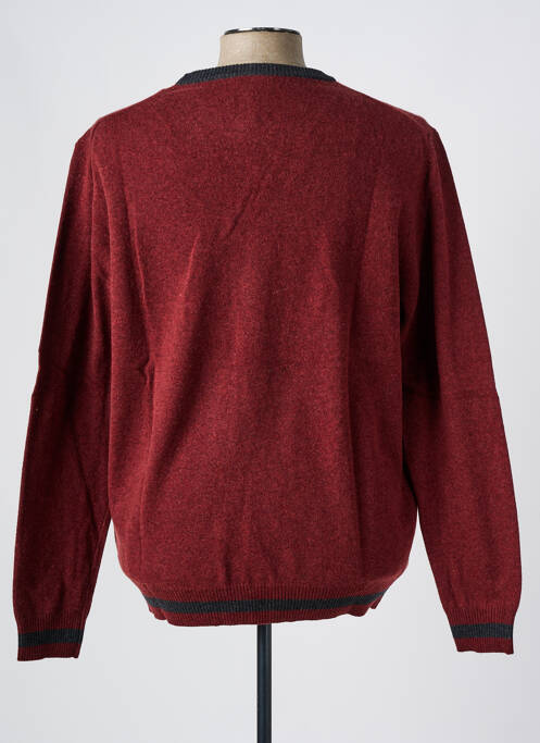 Pull col rond manches longues rouge BUGATTI homme