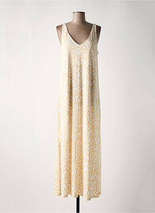 Robe longue imprimé fantaisie sans manche blanc SURKANA femme