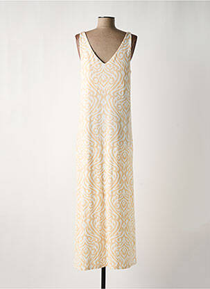 Robe longue imprimé fantaisie sans manche blanc SURKANA femme