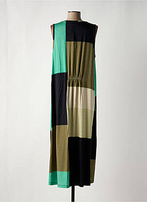 Robe longue imprimé fantaisie sans manche vert MASAI femme