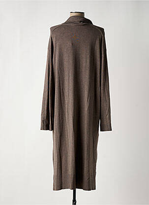 Robe pull coupe droite manches longues marron MASAI femme