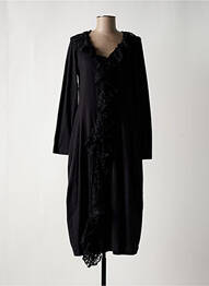 Robe mi-longue manches longues manches longues noir RHUM RAISIN femme