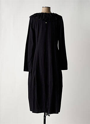 Robe mi-longue manches longues manches longues noir RHUM RAISIN femme