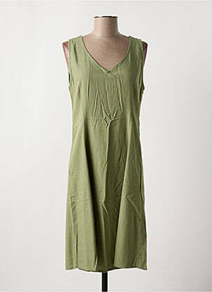 Robe mi-longue sans manche sans manche vert CREAM femme