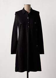 Robe mi-longue manches longues manches longues noir SURKANA femme