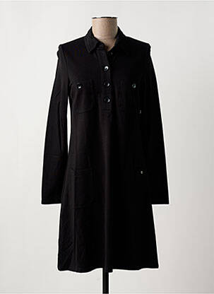 Robe mi-longue manches longues manches longues noir SURKANA femme