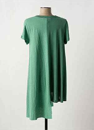 Tunique manches courtes col v vert OZAI N KU femme