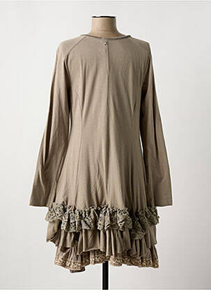 Robe mi-longue manches longues manches longues marron RHUM RAISIN femme