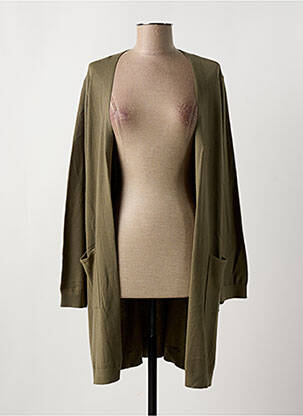 Gilet manches longues manches longues vert CREAM femme