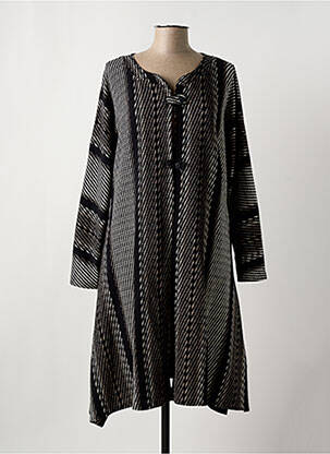 Gilet manches longues col rond noir G!OZE femme