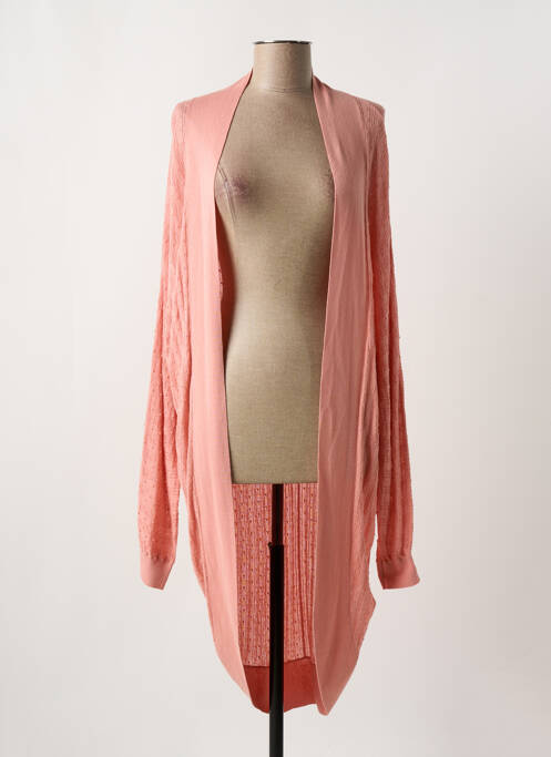 Gilet manches longues rose ZILCH pour femme