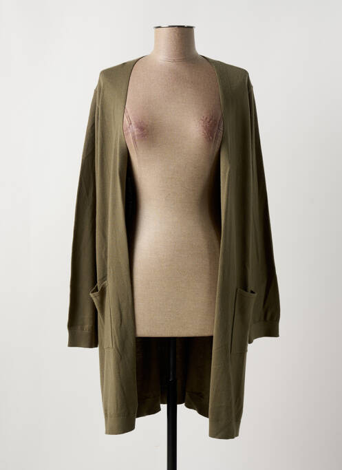 Gilet manches longues vert CREAM femme