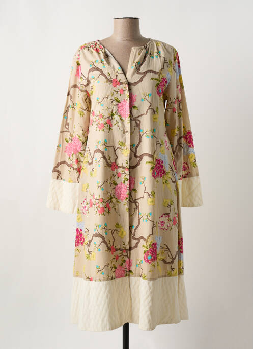 Robe mi-longue beige RHUM RAISIN pour femme