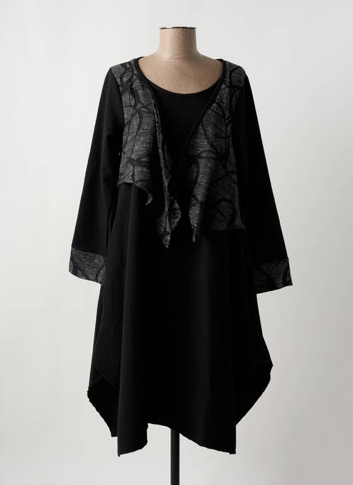 Robe mi-longue noir G!OZE pour femme