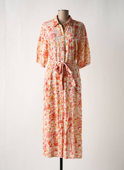 Robe mi-longue orange CREAM pour femme