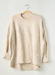 Pull stretch manches longues beige SANS MARQUE femme