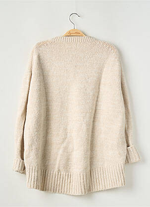 Pull coupe droite manches longues beige SANS MARQUE femme