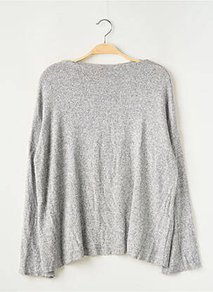 Pull stretch manches longues gris SANS MARQUE femme