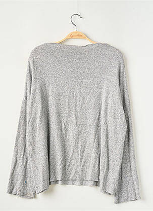 Pull stretch manches longues gris SANS MARQUE femme