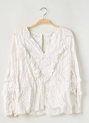 Blouse manches longues manches longues blanc OPULLENCE femme
