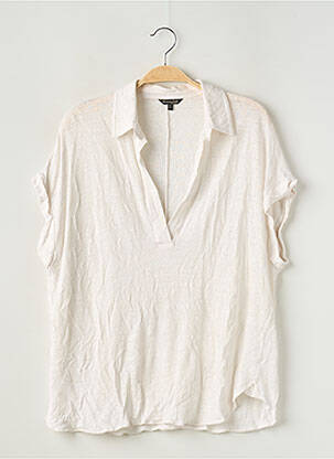 T-shirt coupe droite manches courtes blanc MASSIMO DUTTI femme