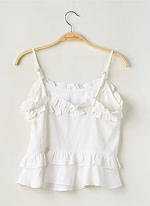 Top manches bretelles ajustables fines bretelles blanc MADEMOISELLE.R femme