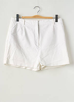Short fermeture zippée sous rabat avec crochet taille normale blanc ZARA femme