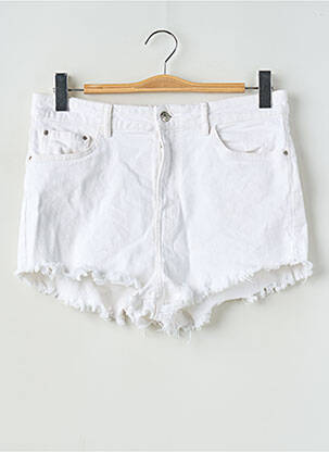 Short tissage denim taille normale blanc ZARA femme