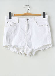 Short tissage denim taille normale blanc ZARA femme