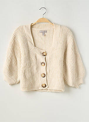 Gilet manches longues beige ASOS pour femme