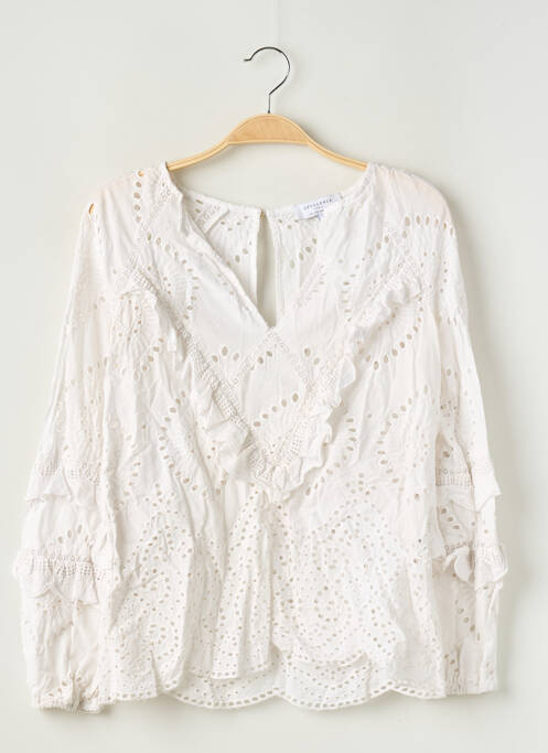 Blouse manches longues manches longues blanc OPULLENCE femme