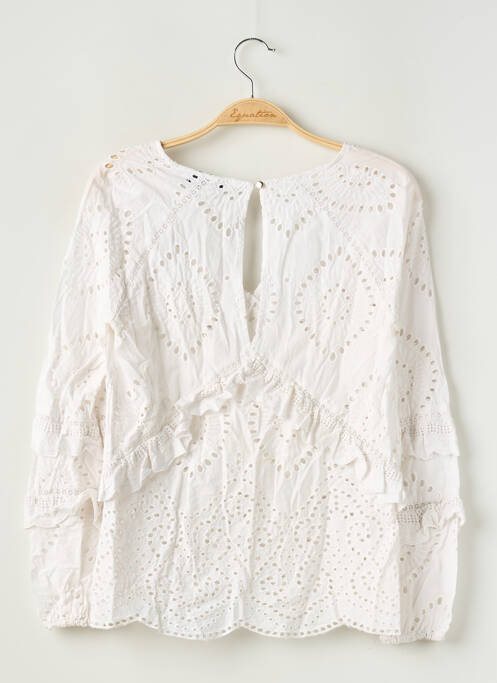 Blouse manches longues manches longues blanc OPULLENCE femme
