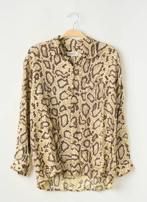 Chemisier coupe droite manches longues marron EQUIPMENT femme