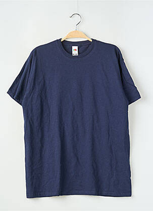 T-shirt coupe droite manches courtes bleu FRUIT OF THE LOOM garçon