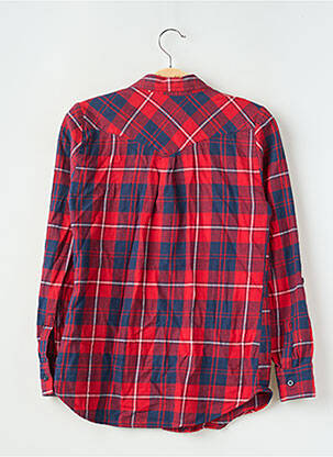 Chemisier coupe droite manches longues rouge K.WOMAN femme