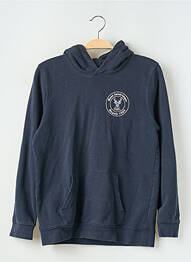 Sweat-shirt à capuche manches longues manches longues bleu KARIBAN garcon
