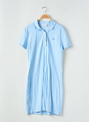 Robe mi-longue manches courtes manches courtes bleu LACOSTE femme