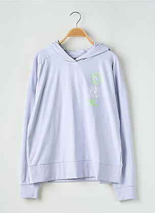 Sweat-shirt à capuche sérigraphie floquée manches longues violet PUMA femme