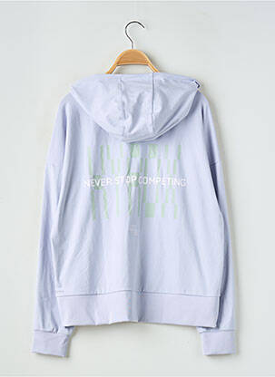 Sweat-shirt à capuche sérigraphie floquée manches longues violet PUMA femme