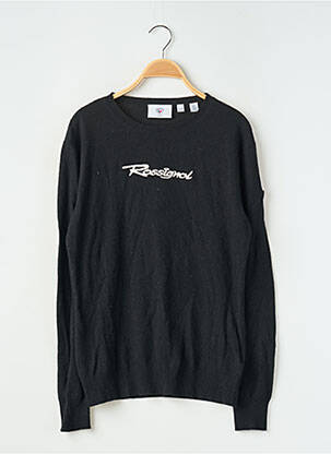 Pull col rond manches longues noir ROSSIGNOL homme