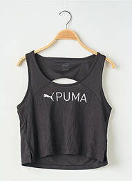 Top coupe cintrée sans manche noir PUMA femme