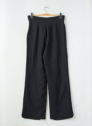Pantalon large fermeture zip latéral taille normale noir ET PARIS femme