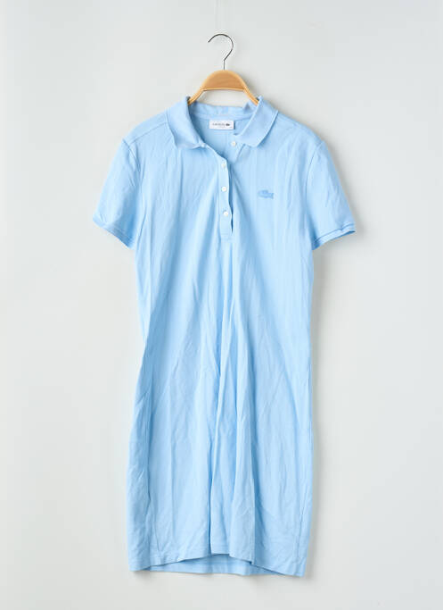 Robe mi-longue manches courtes manches courtes bleu LACOSTE femme