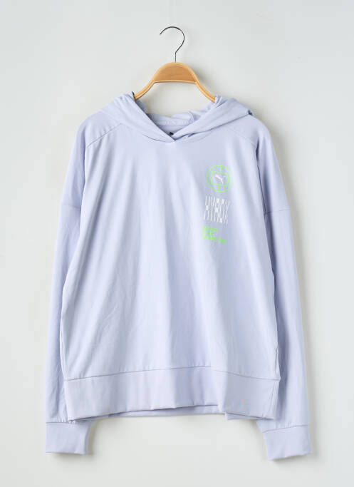 Sweat-shirt à capuche sérigraphie floquée manches longues violet PUMA femme