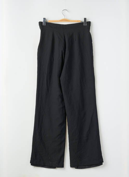 Pantalon large fermeture zip latéral taille normale noir ET PARIS femme